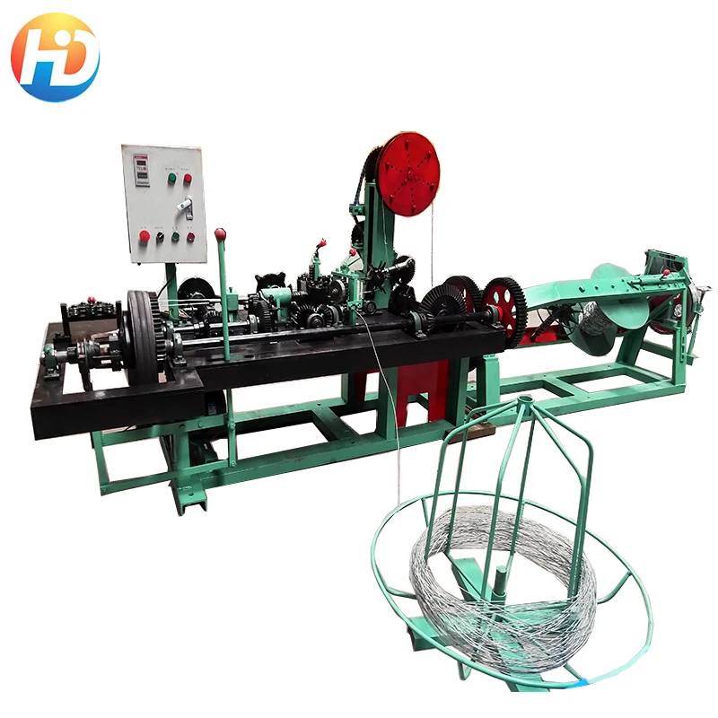 Fast speed galvanized barbed wire fencing making machine