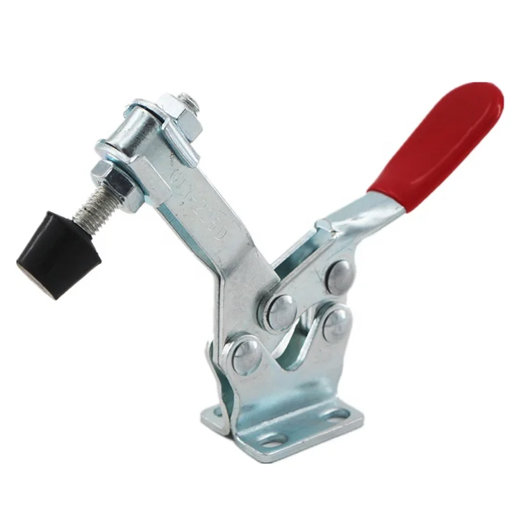 Toggle Clamp 500 lbs Holding Capacity 225D Quick Release Horizontal Clamps w/ Antislip Rubber Pressure Tip for  Fixtures
