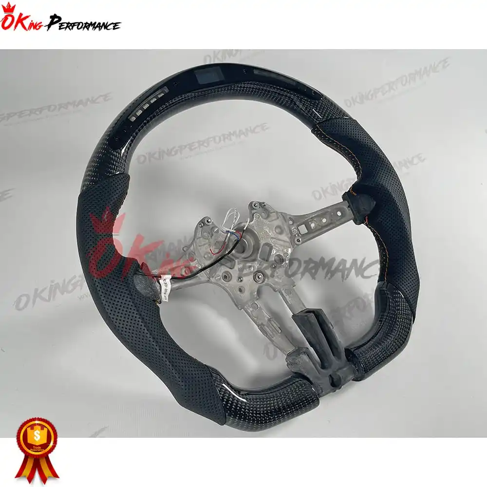 Customize LED Display Carbon Fiber Steering Wheel For BMW M3 M4 F80 F82 F83 2014-2020
