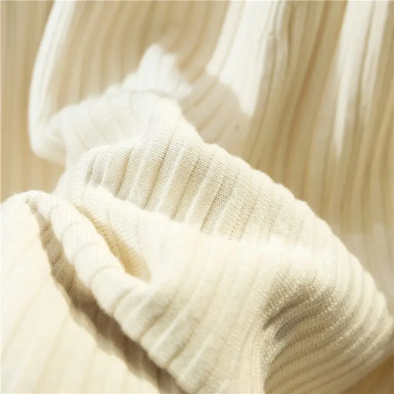 2023 Knit Skirt Midi Length Pleated Long Skirts For Women A Line Thick Slim High Quality Skirts For Women