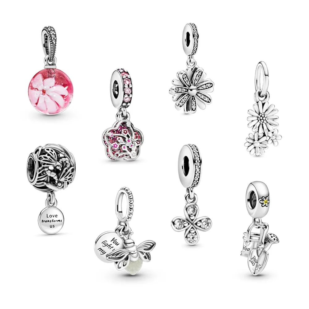 New 2024 100% S925 Sterling Silver Spring Collection Preview Pendant Charm Fit DIY Women Original Bracelet Fashion Jewelry Gifts