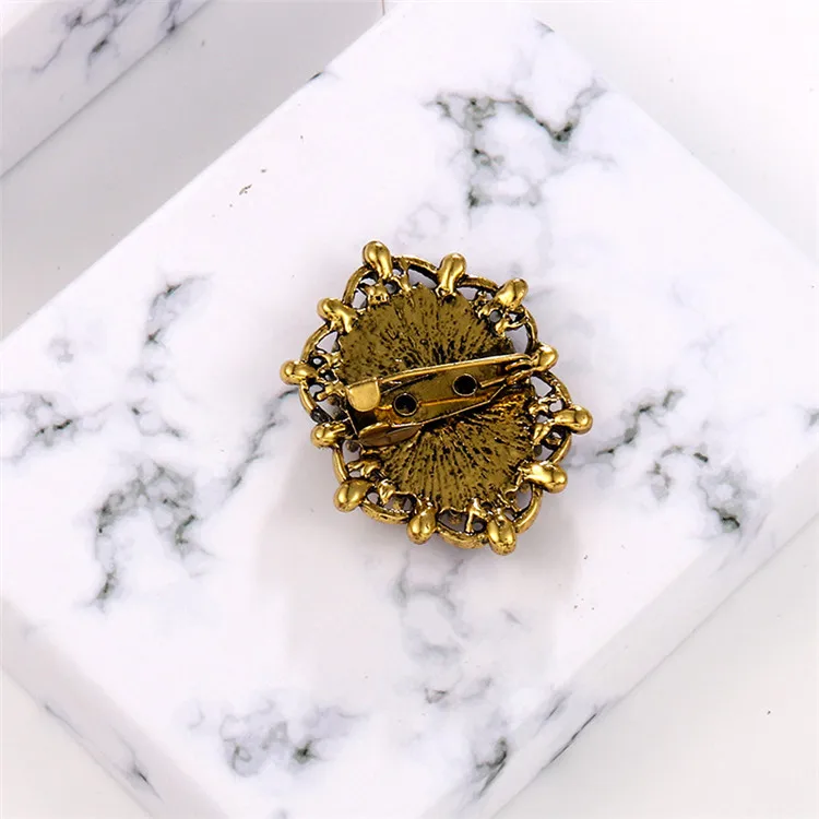 New Fashion Beauty Head Pin Accessories Alloy Rhinestone Brooch For Women