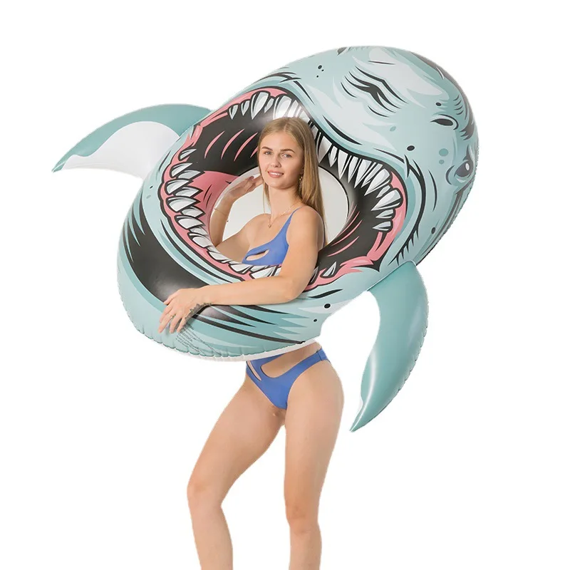 Hot Selling Summer Pvc Inflatable Pool Floats Tube Floater Water Mattress Bed Shark Swimming Ring For Adults Pool Toys Party
