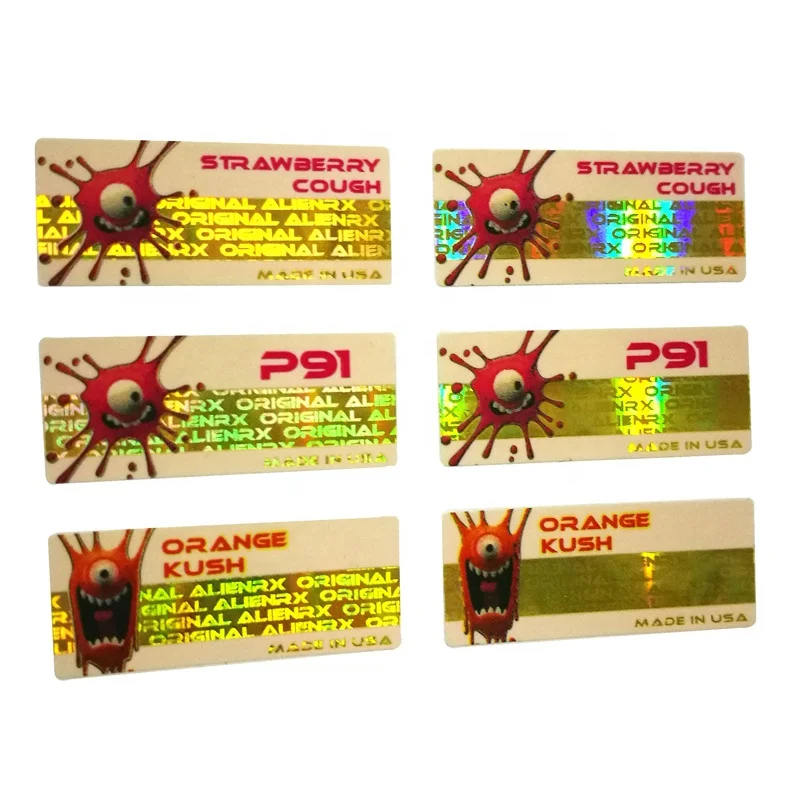 Make your own logo sticker QR security barcode hologram sticker