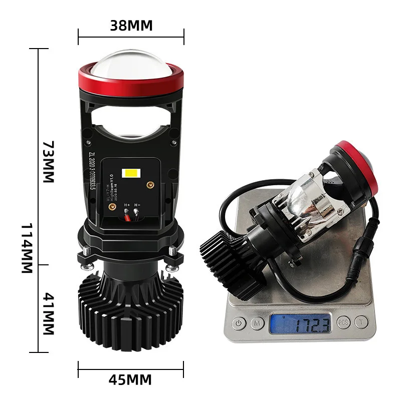 y7 led lens headlight high Low Beam Projector lens H4 motorcycle LED Headlight h4 lens led headlight