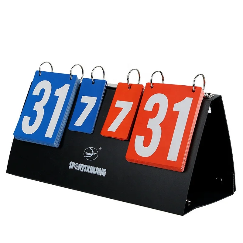 Custom Double sided display scoreboard badminton table tennis competition scoreboard waterproof plastic competition scoreboard