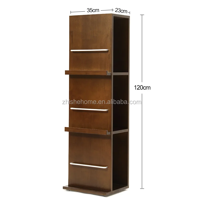 Modern  Solid Wood Furniture Magazine Holder Cabinet Wooden Bookcase Book shelf