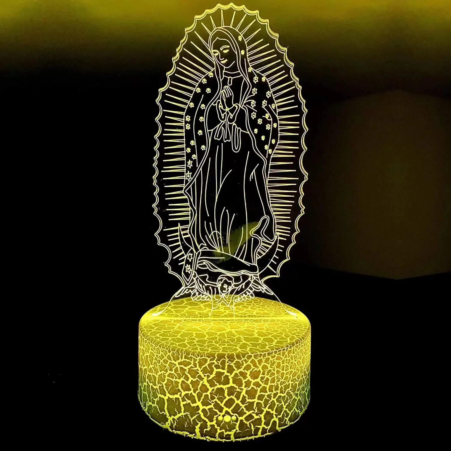Лампа Дева Мария религия 3D светодиодный ночник Иисус Христа Hinduism настольная лампа