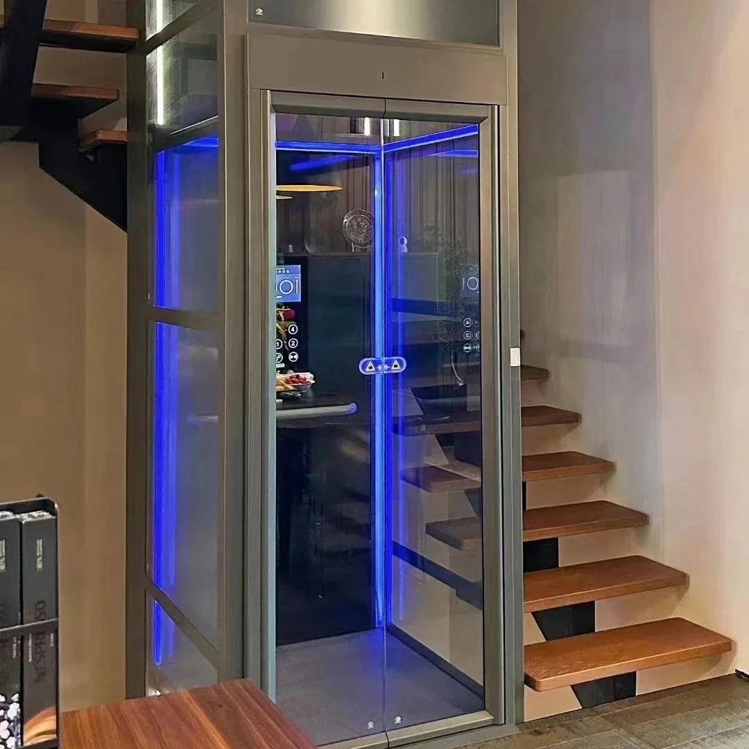 Traction drive passenger elevator/630kg mrl 4 6 person large load residential office commercial home elevator lift