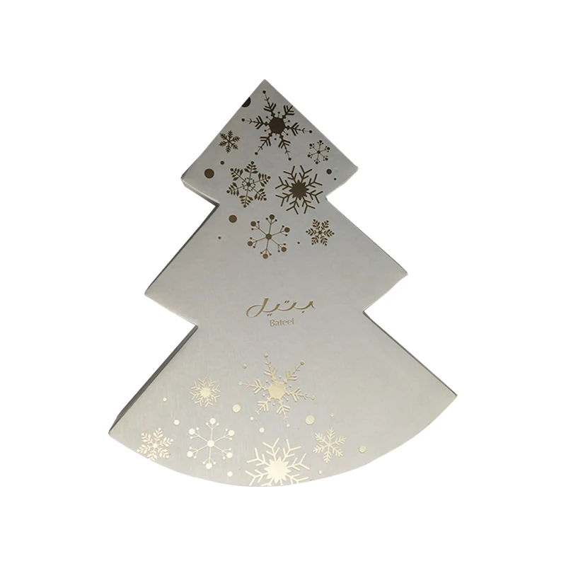 Рождественская елка в форме индивидуальной печати подарочная упаковочная бумажная коробка для конфет и шоколада