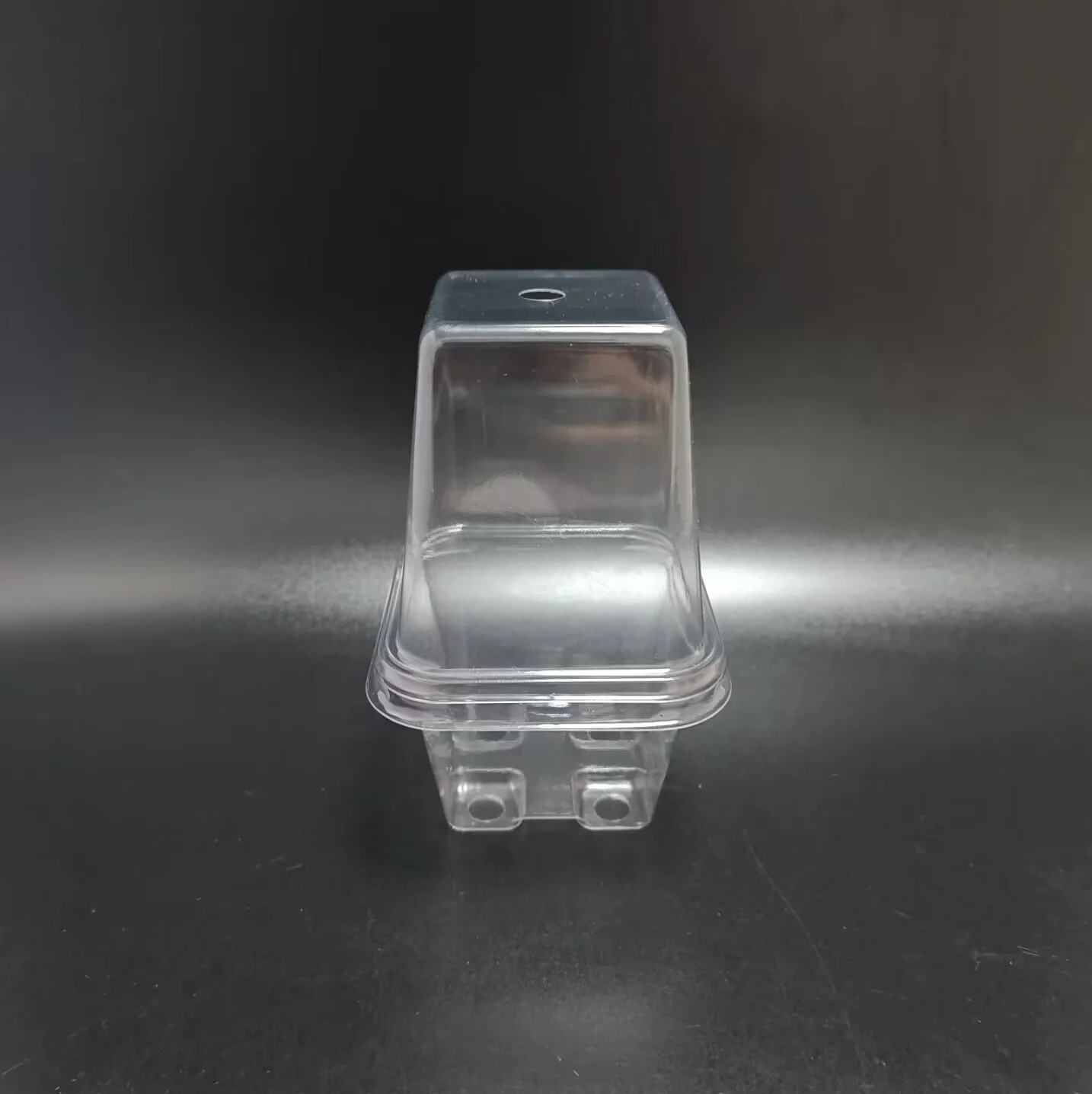 Free sample recyclable eco friendly PET clamshell box custom clamshell packaging plant transportation