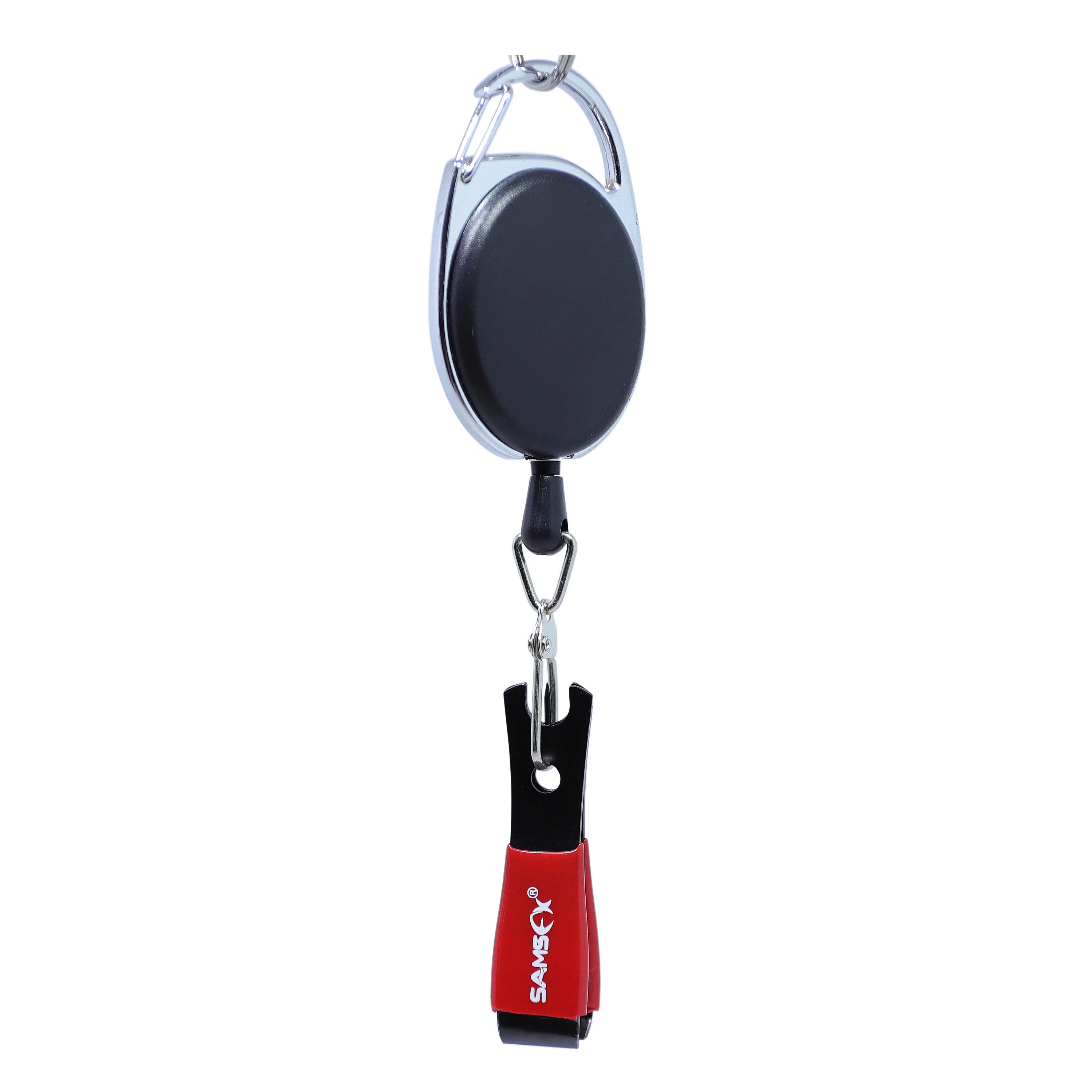 
SAMSFX Fishing Line Cutter Clippers Foaming Grip Hook Eye Cleaning Needle with Zinger Retractor Fly Fishing Nippers 