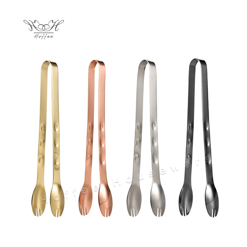 Multi-used Food Clips Bar Supply Stainless Ice Cube Tong Wedding Party Serving Tong Ice Cream Bread Tongs BBQ Buffet Clips
