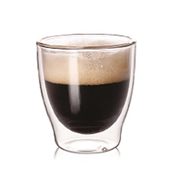 
6.7oz 200ml Customized double wall insulated thermal beverage Coffee mugs glass for tea latte cappuccino 