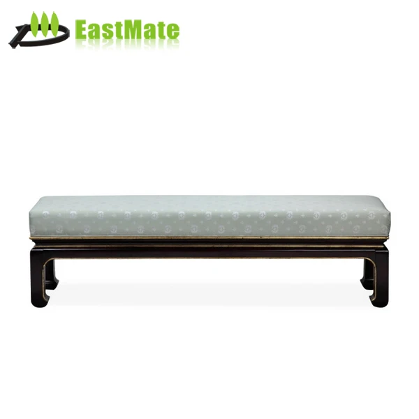 Hotel bedroom bed end bench uphosltery ottoman and wood sofa bench