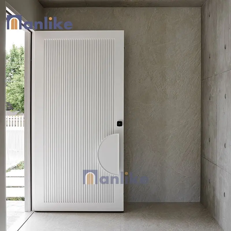 Anlike Fingerprint Smart Lock Pee hole Video Doorbell Camera Luxury Main Entrance Metal Modern Pivot Door For House