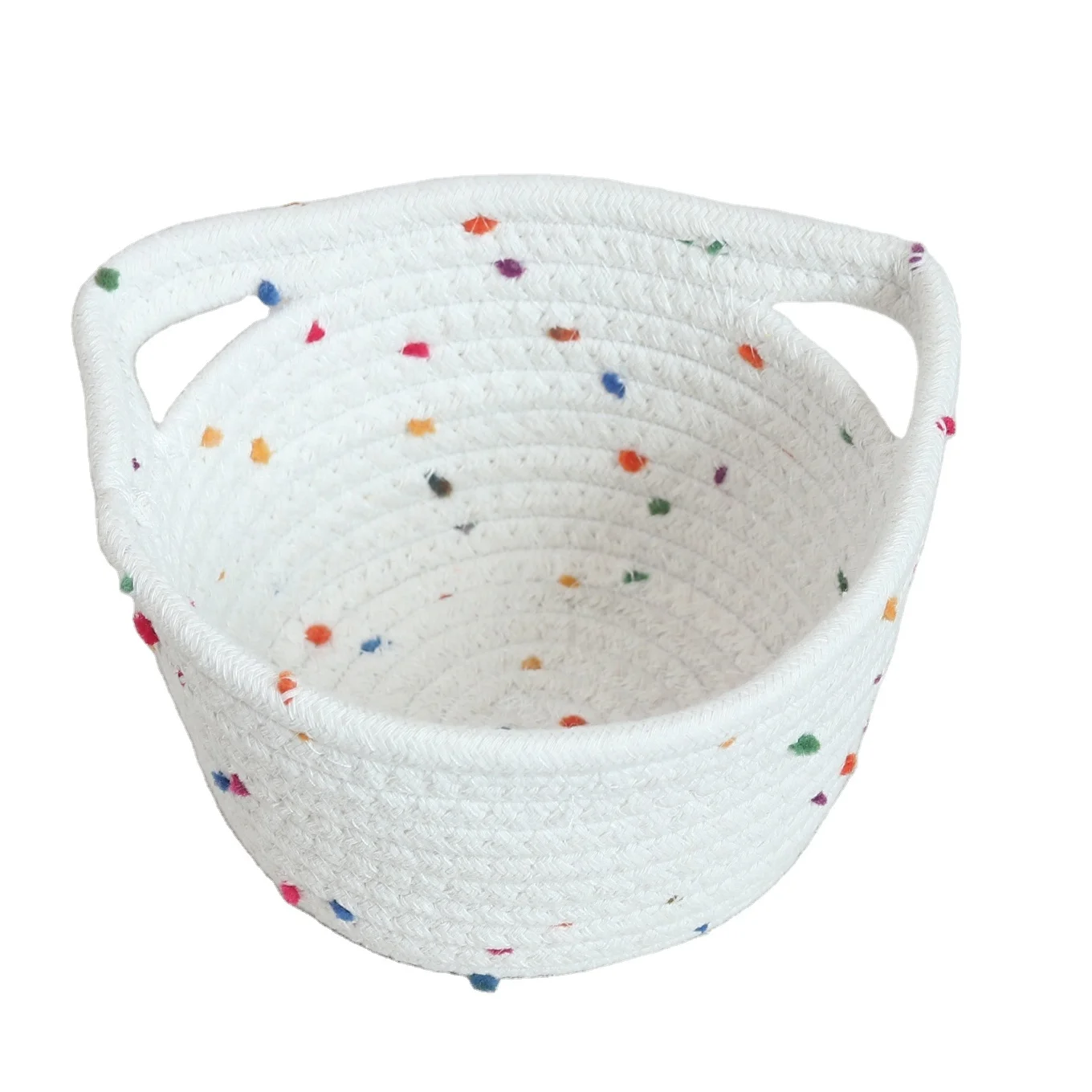 ICEBLUE HD Cotton Woven Rope Cat Basket Animal Design Cute Toy Storage Basket