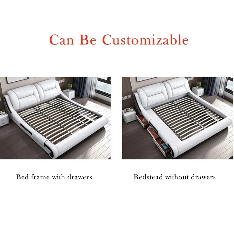 
Practical multifunction save space leather bed hot selling tatami storage bed multifunction bed with music box 
