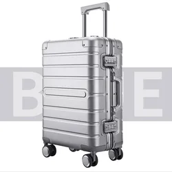 luggage bags 2022 Universal wheel 20-inch metal boarding box suitcase set traveling bags sample luggage suitcase 3pcs set