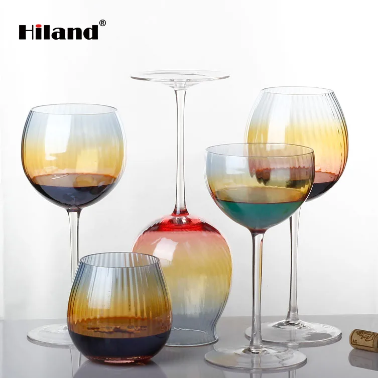 
Innovative products crystalline toasting electro plating colorful wine glass 