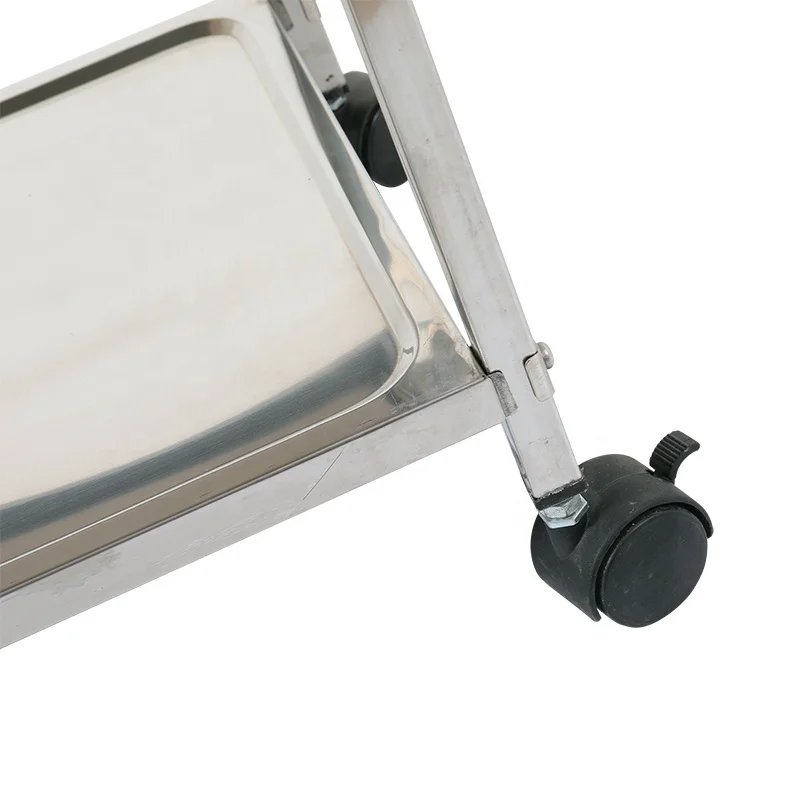 Hotel food service stainless steel meat trolley