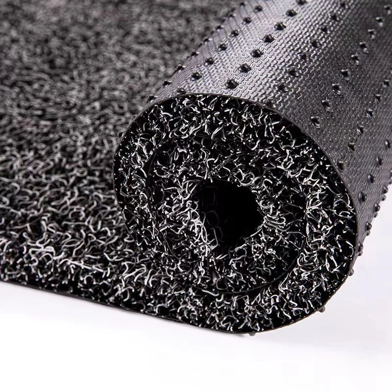 Car Carpet Floor PVC Coil Mat Rolls With Spike Backing