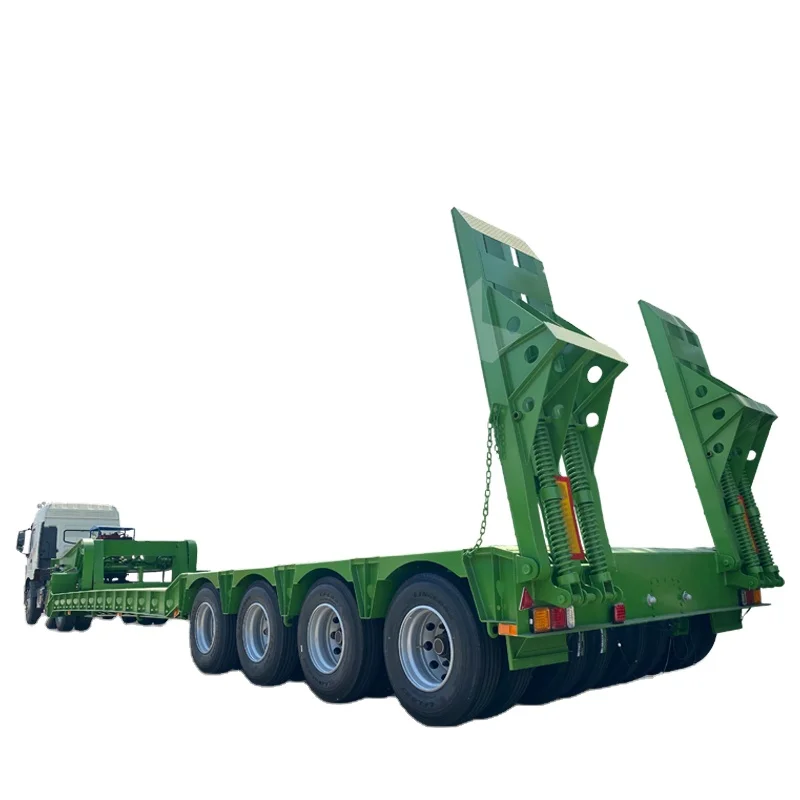 130 Ton Low Flatbed Semi Trailer 40ft Skeleton Trailer Side Tipper Sewage Suction Truck Cargo Trucks trailers utility