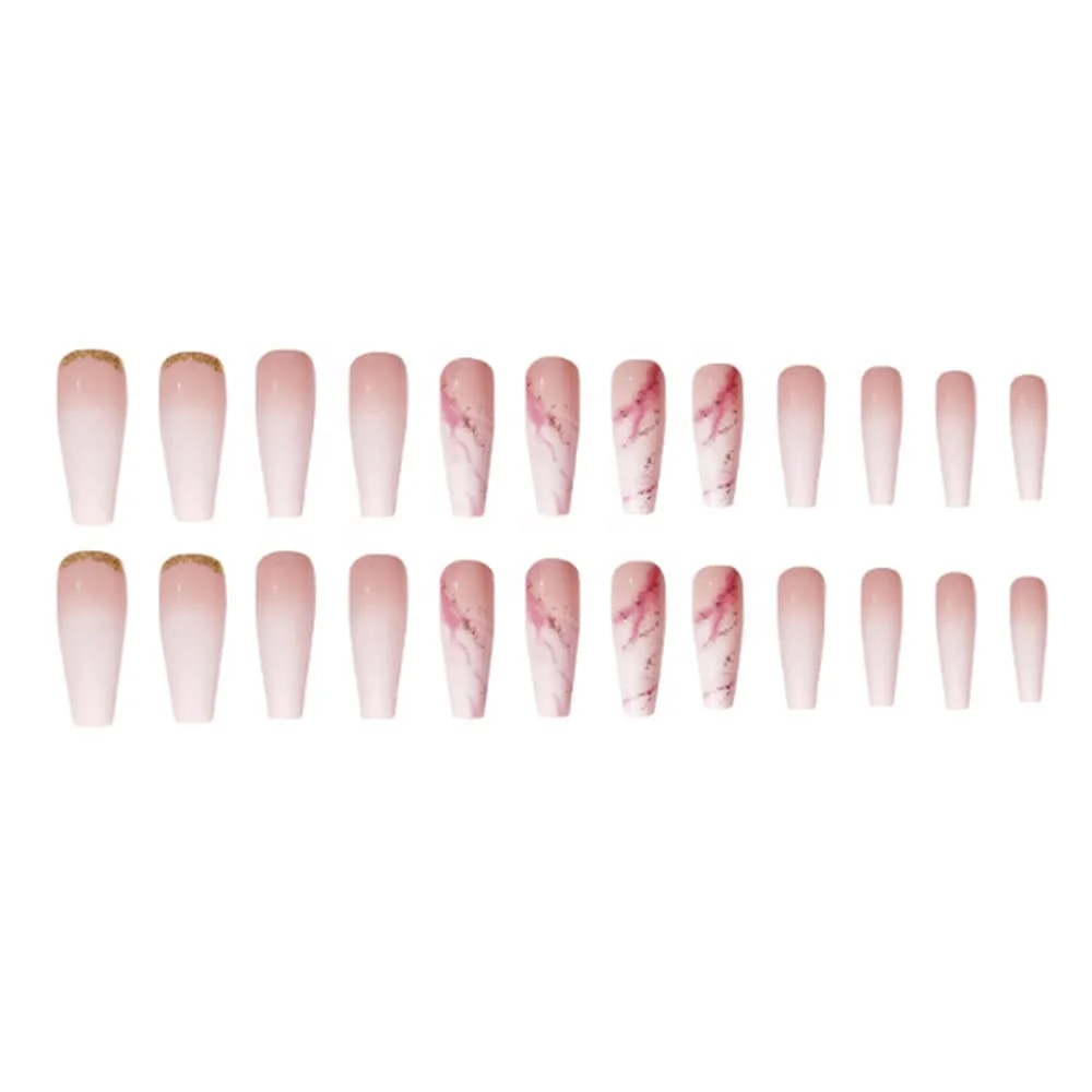 24pcs Wholesale Full Cover False Nails Nude Style Short Press on Nails Artificial Fingernails Luxury Design for Women