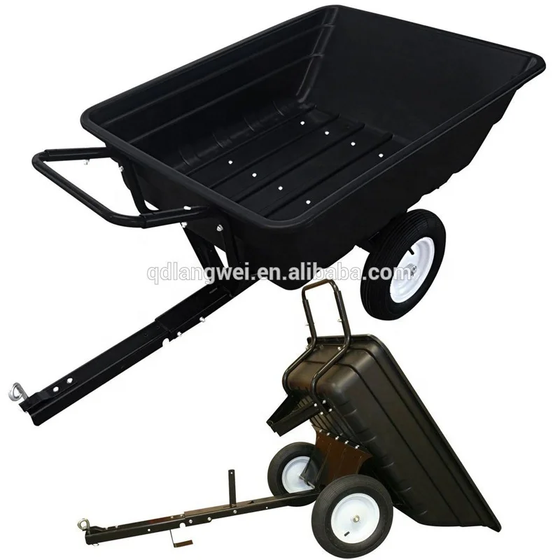 Heavy Duty Garden Lawn Farm ATV Dump Tractor Trailer