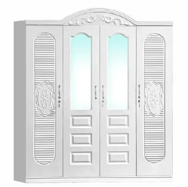 Almari wardrobe metal bedroom furniture 4 door wardrobe cloth cabinet wardrobe