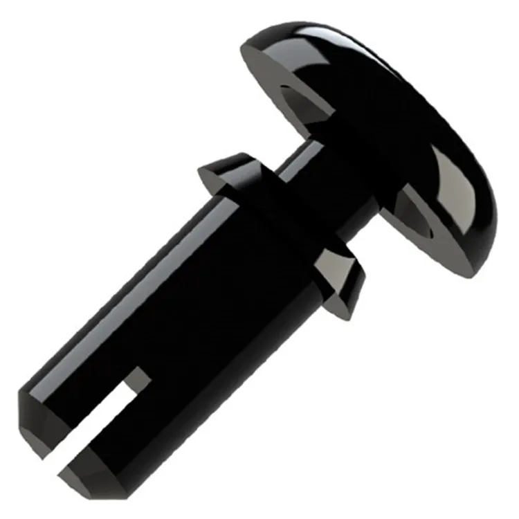 Plastic 6mm black rivet nylon white round head snap push rivet