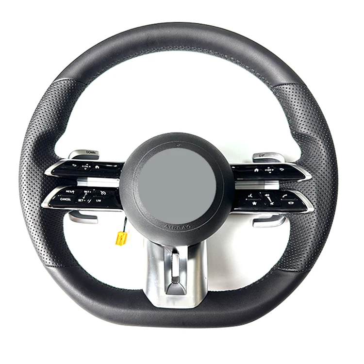 High Quality Custom Real Carbon Steering Wheel Carbon Fiber Led Light Alcantara For Mercedes Benz AMG Steering Wheel