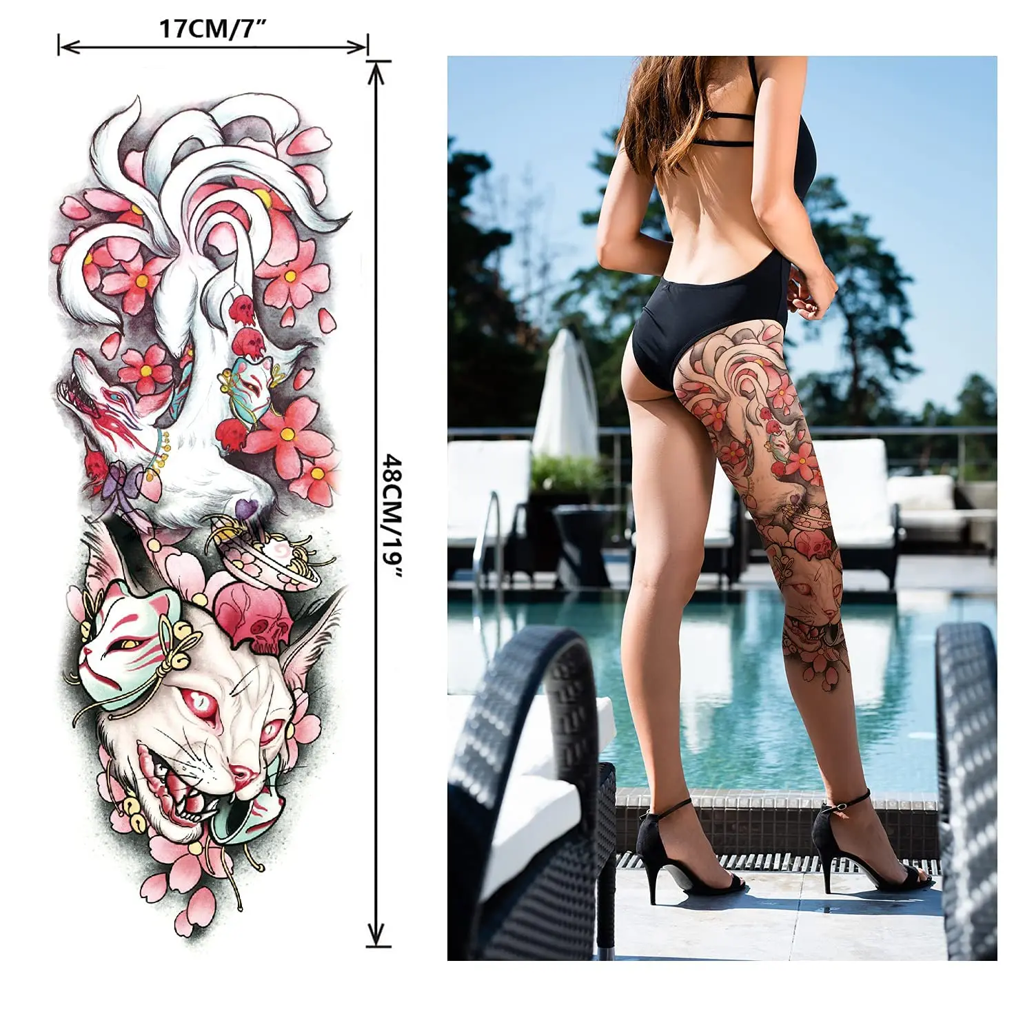 Free Samples New Design Large Size Full Arm Temporary Tattoo Sticker For Man Tattoos