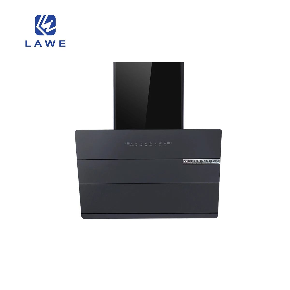 Guangdong Hot Sell Range Hood with White Shell Chimney Hood and Touch Switch Chimney Kitchen Hood