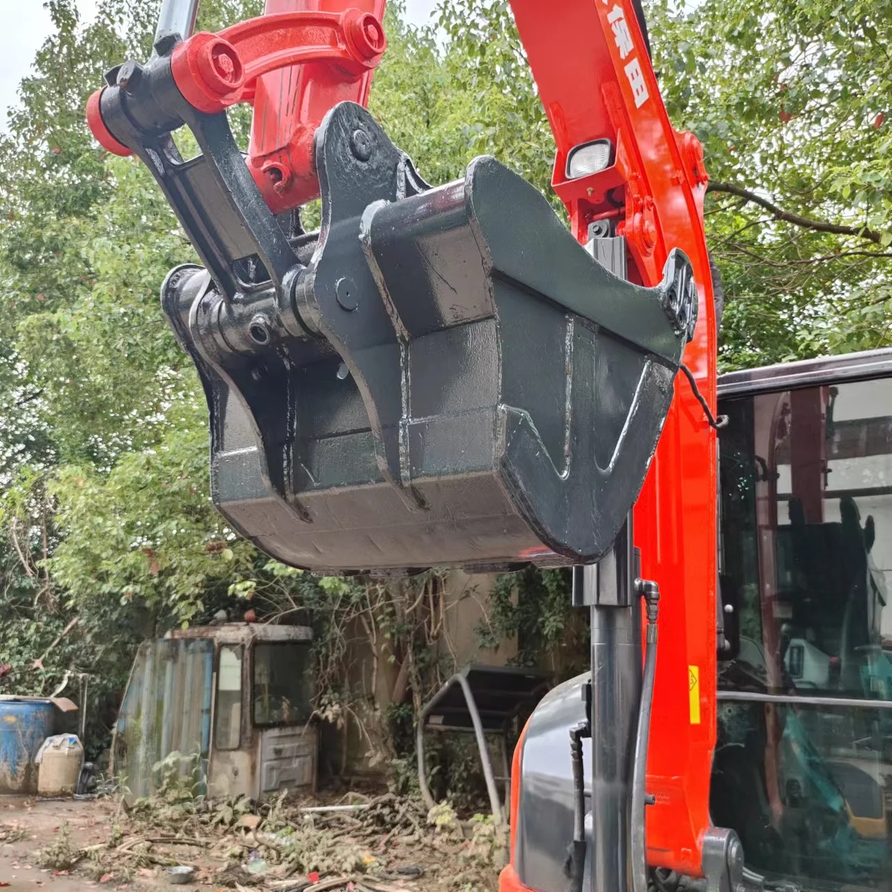 Подержанный оригинальный японский мини-экскаватор KX 163 б/у kobelco с ведром 0 21 кубических метров