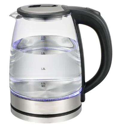 2L double layer anti-hot household smart electric kettle, 304 stainless steel large capacity electric kettle