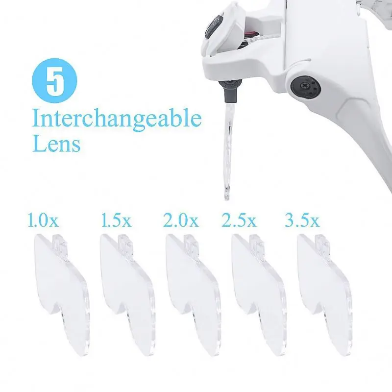 dental magnifier with led light magnifying glasses for eyelash extensions