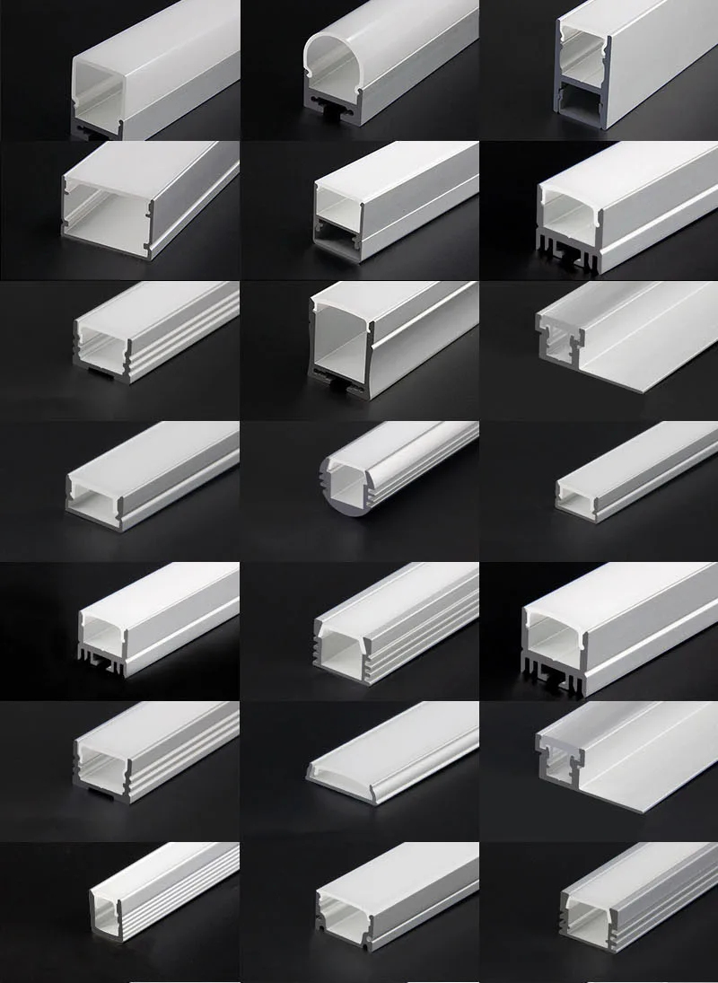 RTS LED aluminum alloy white Black color 1m 2m 3m LED profile aluminum led strip light