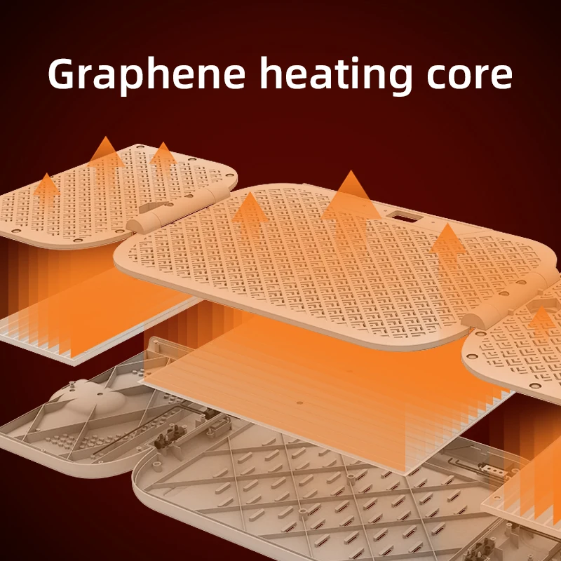 New Arrival 4 Modes Temperature Adjustable Power Saving Safe Graphene Heating Electric Foot Warmer Heater