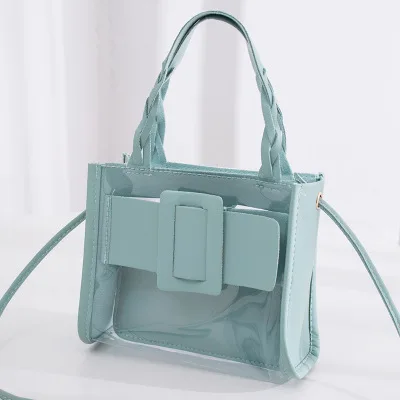 
Fashion transparent small crossbody bag simple style bag classy handbags Korean style jelly lady bags with small pouch purse 