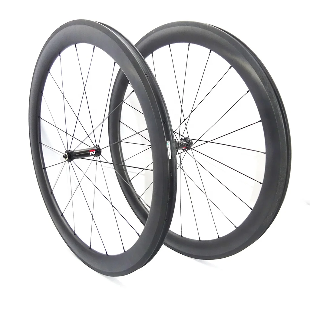 7-Tiger 700C X 25mm Tire 50mm Black Blue Cycle Sports Carbon Road Bike Wheel Set Rim Brake for Sale