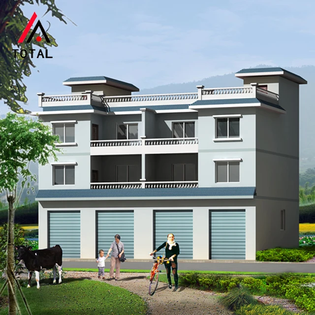 removable pre fab house villa luxury metal frame real estate villa