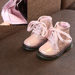 Lace up kids bright boots wholesale toddler boots fall and winter