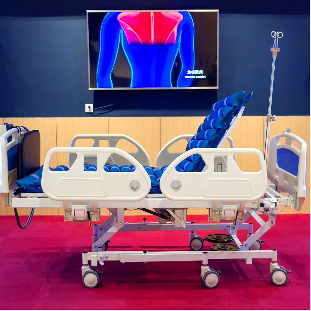 Hospital Bed for Patient ABS Board Embedded Panel 5 Function Electric Hospital Bed