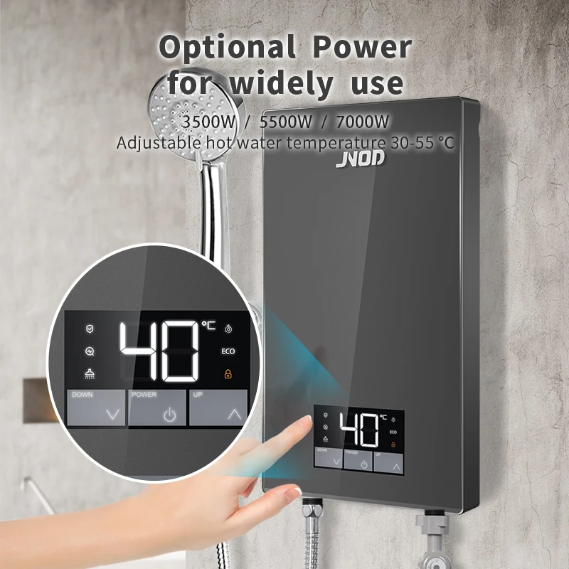 Hot sale Smart tanklees electric water heater 3.5KW 4.5KW 5.5KW 7KW instant heating shower bathroom water heaters