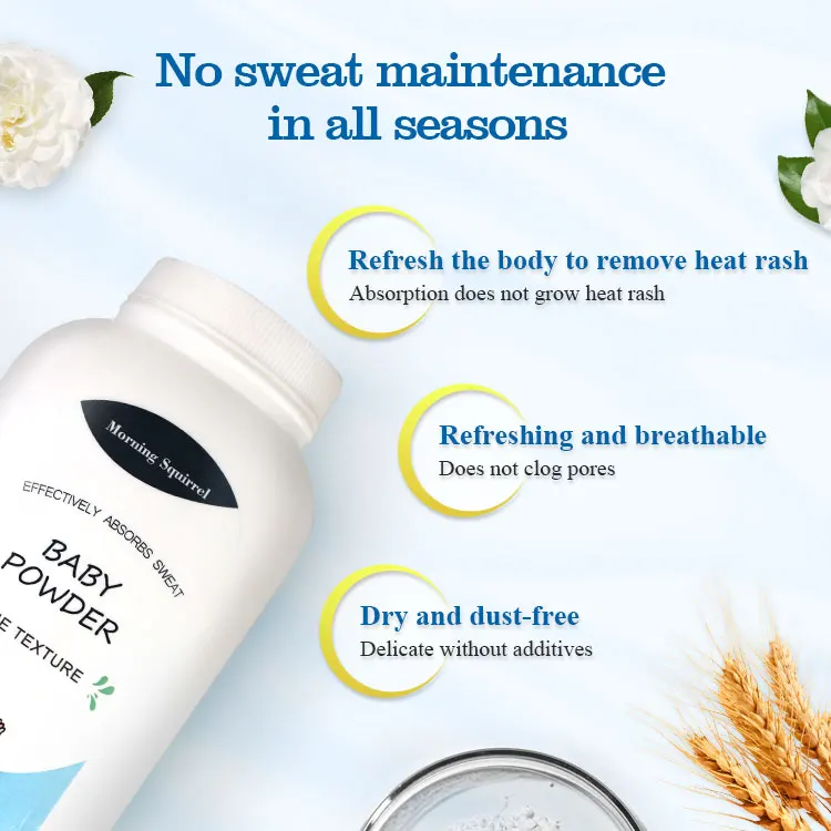 Private Label Cornstarch Baby Powder Talc Free Powder Gentle Fresh Milk Baby Talcum For Baby Eczema