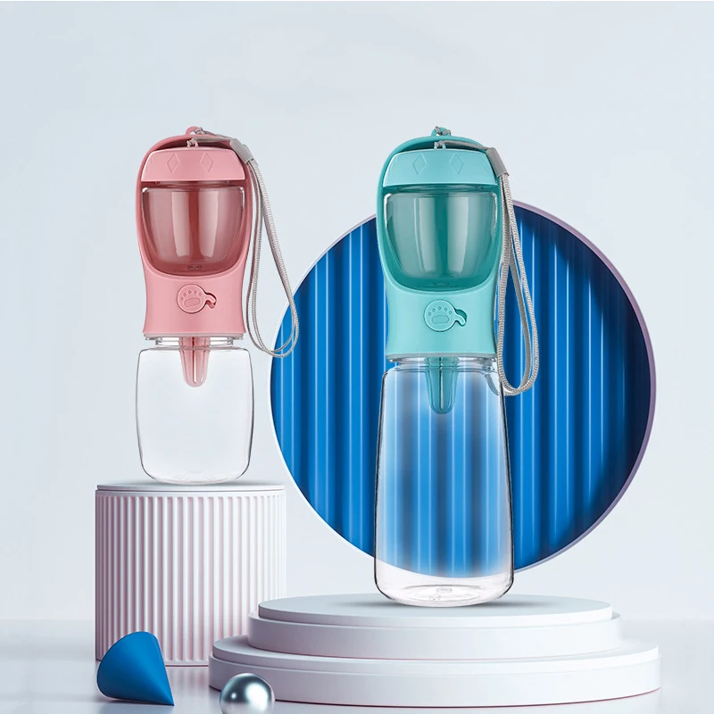 Luxury Dog Water Bottle with Food Container Perfect Puppy Drinking Bowl On The Go for Outdoor Walking and Hiking