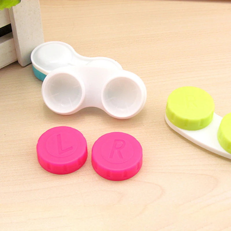 Promotion Solid Candy Color 2021 Classic Good Grades Mini Travel Contact Lenses Case