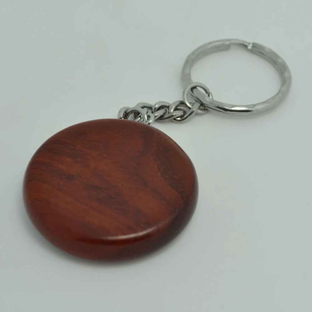 Novelty Real Wood Craft Keychain with Engraved Logo Promotional Keychains & Carabiners