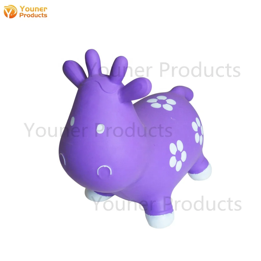 Manufacturer PVC jumping milk cow bouncy hopper inflatable ride on rubber bouncing animal toys for children